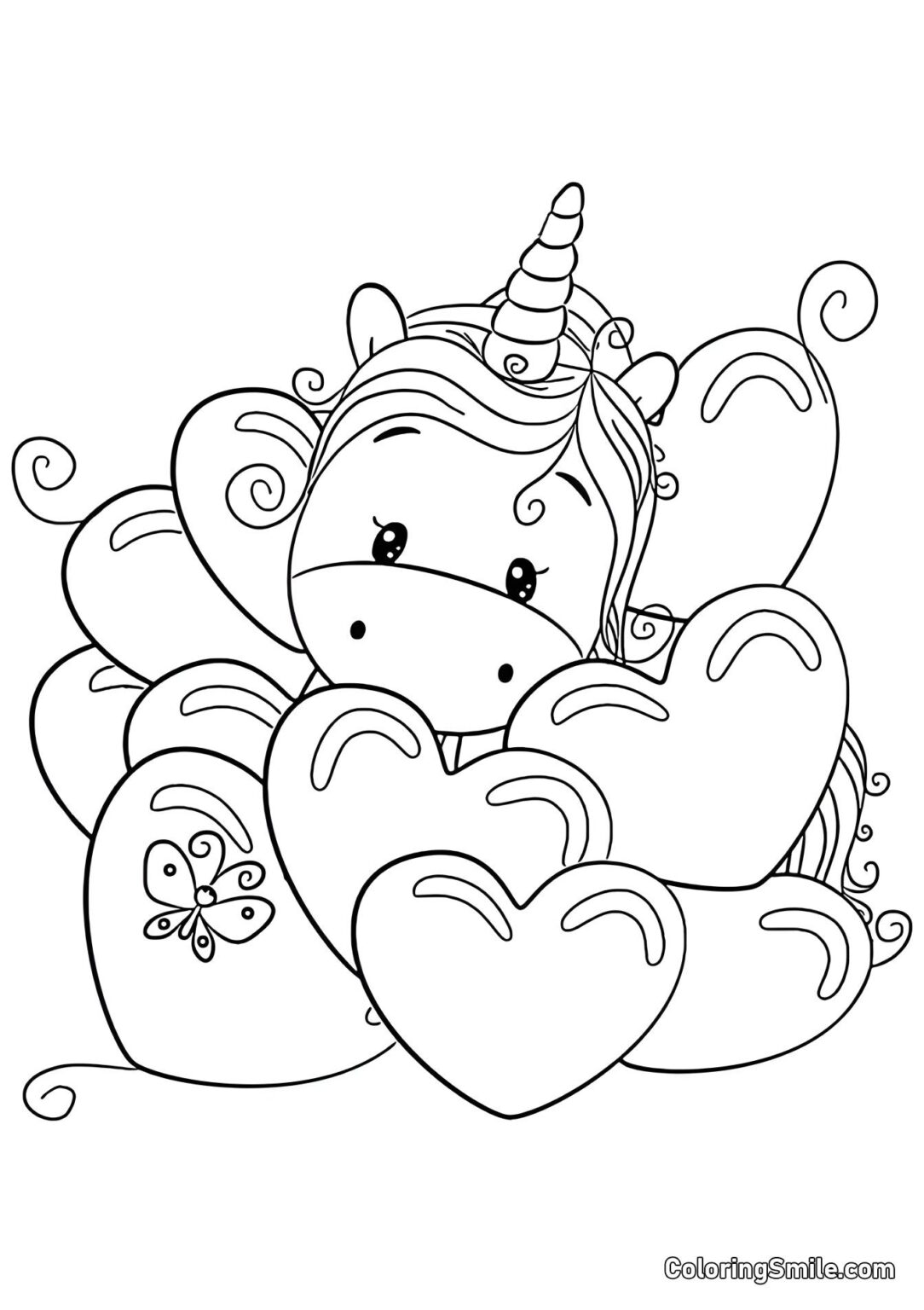 Unicorn coloring pages print or download