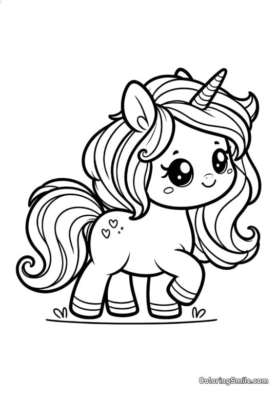 Милий єдиноріг - Розмальовка