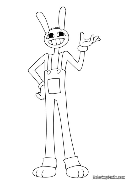 Desenhos para Colorir do Incrível Circo Digital Jacks em Crescimento Completo - Página para Colorir