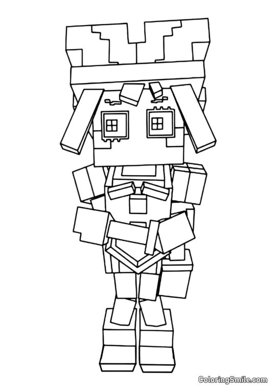 Desenhos para Colorir do Incrível Circo Digital Pomni em Estilo Maynkraft - Página para Colorir