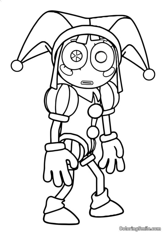 Desenhos para Colorir do Incrível Circo Digital Piada da Pomni do Círculo Digital - Página para Colorir