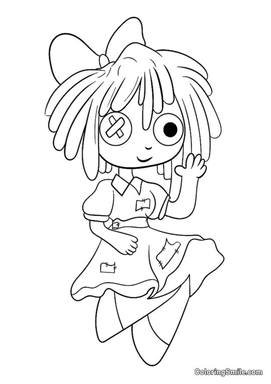 Desenhos para Colorir do Incrível Circo Digital Ragata Fofa - Página para Colorir