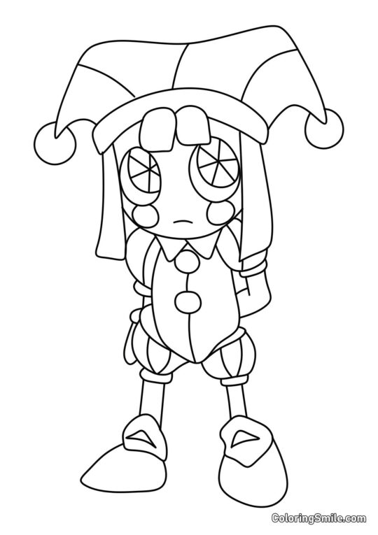 Desenhos para Colorir do Incrível Circo Digital Pomni Bleedlitsa - Página para Colorir