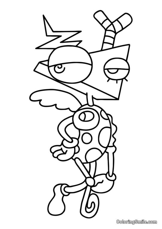 Desenhos para Colorir do Incrível Circo Digital Zubl do Círculo Digital - Página para Colorir