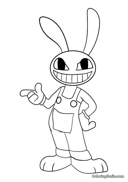 Desenhos para Colorir do Incrível Circo Digital Jacks Nagly - Página para Colorir