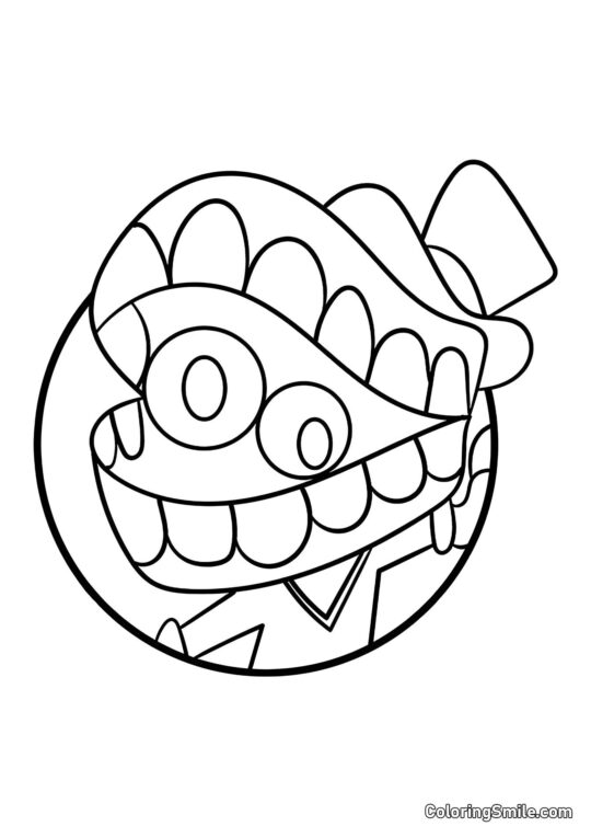 Desenhos para Colorir do Incrível Circo Digital Retrato de Keyn - Página para Colorir