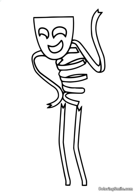 Desenhos para Colorir do Incrível Circo Digital Gangl Faz um Gesto com a Mão - Página para Colorir