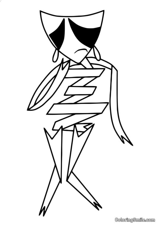 Desenhos para Colorir do Incrível Circo Digital Gangl Robkaya - Página para Colorir