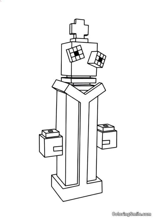 Desenhos para Colorir do Incrível Circo Digital Coral em Estilo Maynkraft - Página para Colorir