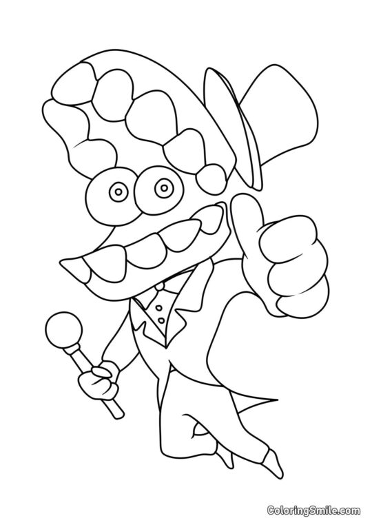 Desenhos para Colorir do Incrível Circo Digital Inteligência Artificial Keyn - Página para Colorir