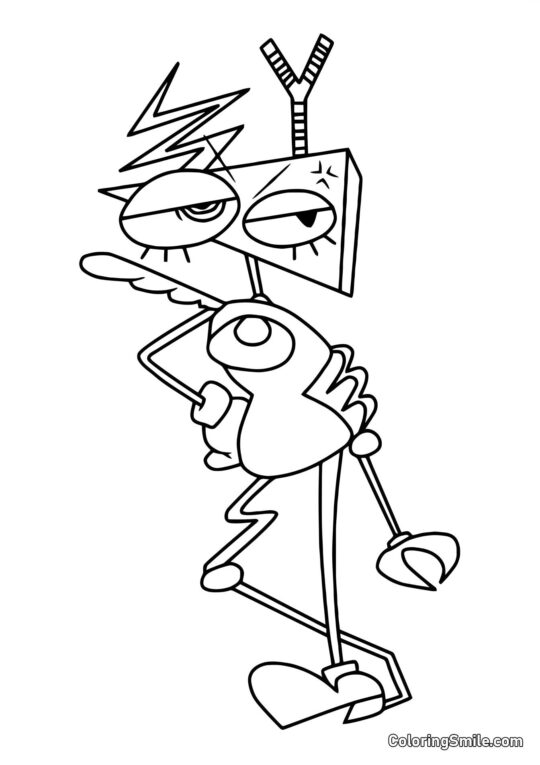 Desenhos para Colorir do Incrível Circo Digital Zubl Insuportável - Página para Colorir