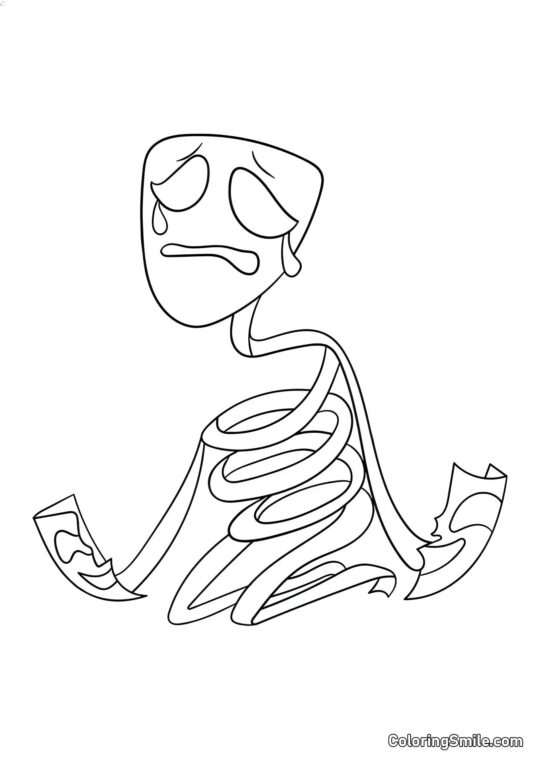 Desenhos para Colorir do Incrível Circo Digital Gangl Zaplakannaya - Página para Colorir