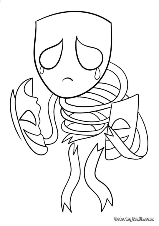 Desenhos para Colorir do Incrível Circo Digital Gangl Neschastnaya - Página para Colorir