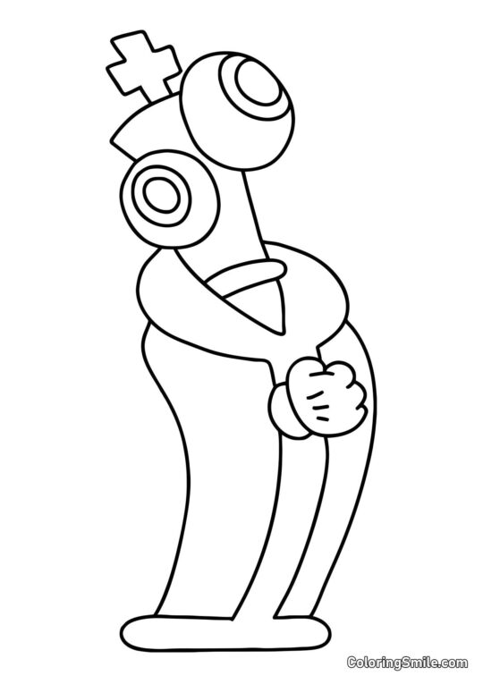 Desenhos para Colorir do Incrível Circo Digital Coral Shakhmatny - Página para Colorir