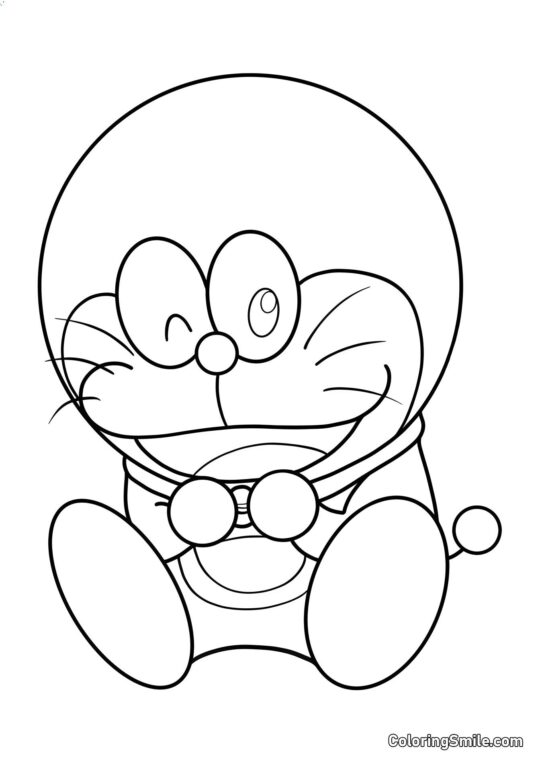 Doraemon Kawaii - Página para Colorir