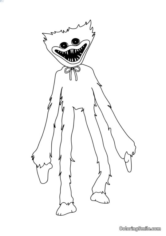 Розмальовки Хаггі Ваггі та Кісі Місі Чарівний монстр Хаггі Ваггі - Розмальовка