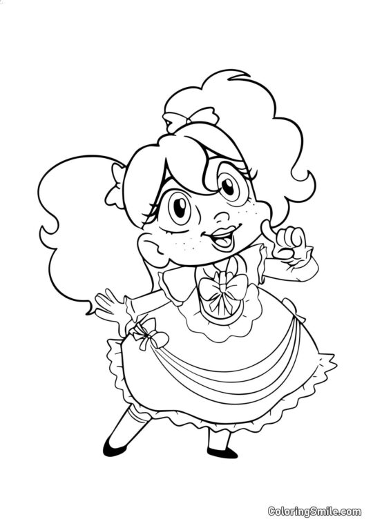 Розмальовки Хаггі Ваггі та Кісі Місі Лялька Poppy Playtime - Розмальовка