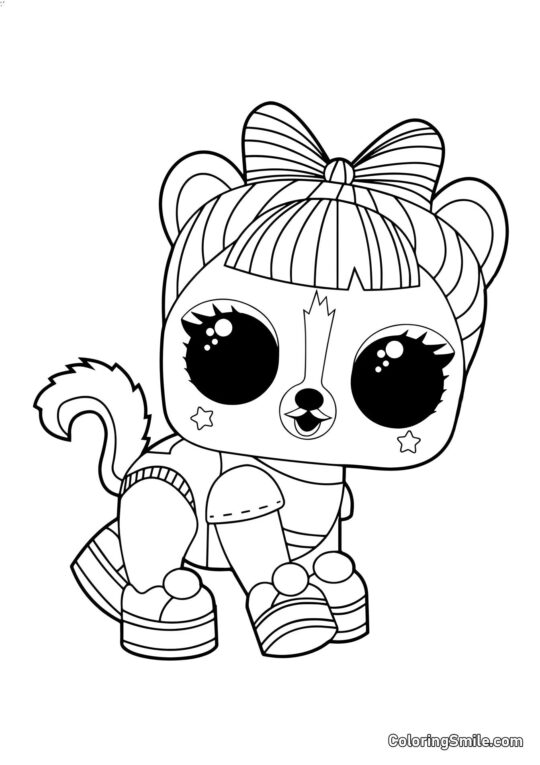 LOL zvířátka Skunss Ra-ra - Omalovánka