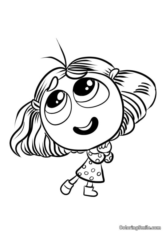 Disegni di Inside Out da colorare Invidia Emozione da Inside Out 2 - Pagina da Colorare