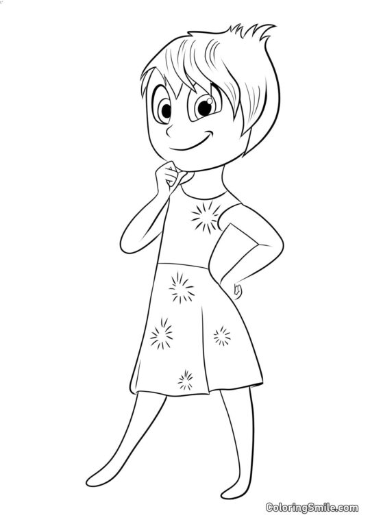 Disegni di Inside Out da colorare Gioia Energica da Inside Out 2 - Pagina da Colorare