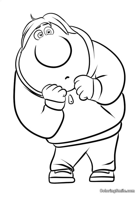 Disegni di Inside Out da colorare Emozione Vergogna in piena crescita - Pagina da Colorare