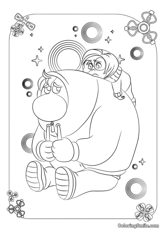 Disegni di Inside Out da colorare Vergogna e Tristezza da Inside Out 2 - Pagina da Colorare