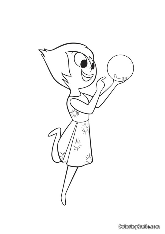 Disegni di Inside Out da colorare Gioia e orb - Pagina da Colorare