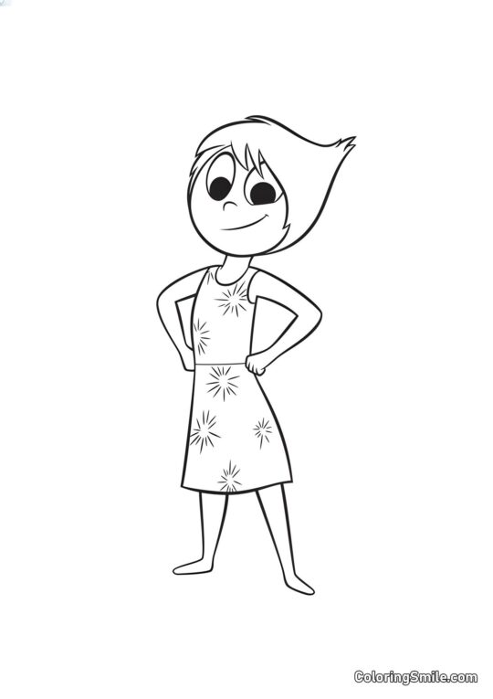 Disegni di Inside Out da colorare Gioia - Pagina da Colorare