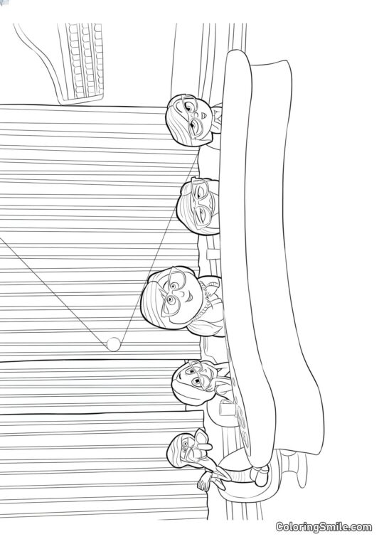Disegni di Inside Out da colorare Voci nella testa - Pagina da Colorare