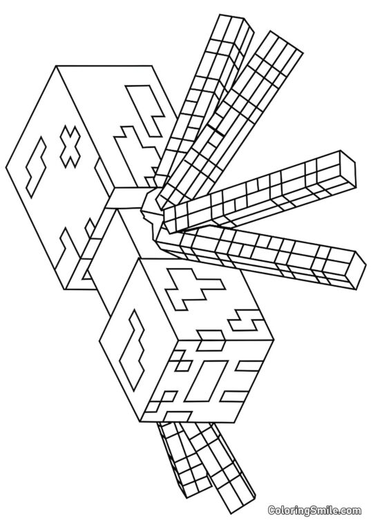 Minecraft Spinder - Farvelægningsside