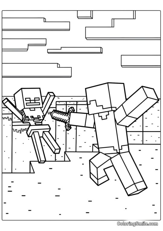 Steve Beslår Skelet - Farvelægningsside