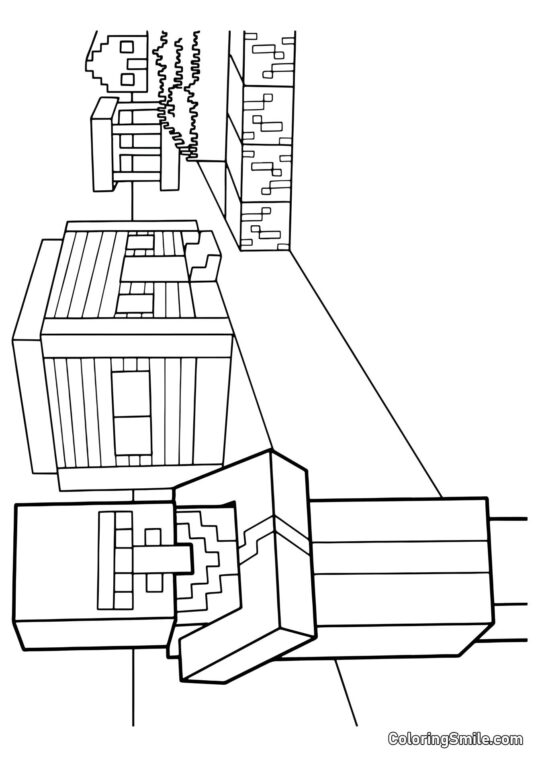Minecraft Bybo - Farvelægningsside