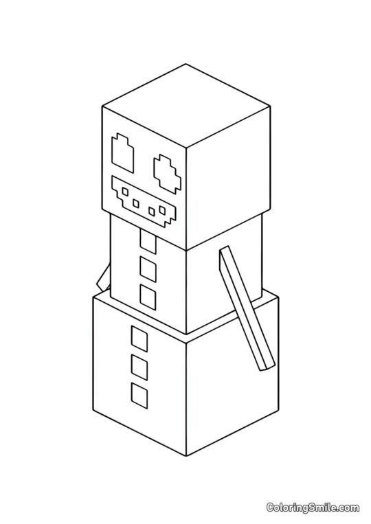 Vandmelon Sne Golem - Farvelægningsside
