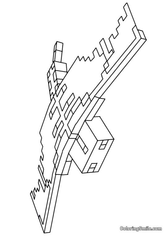 Minecraft Phantom - Farvelægningsside