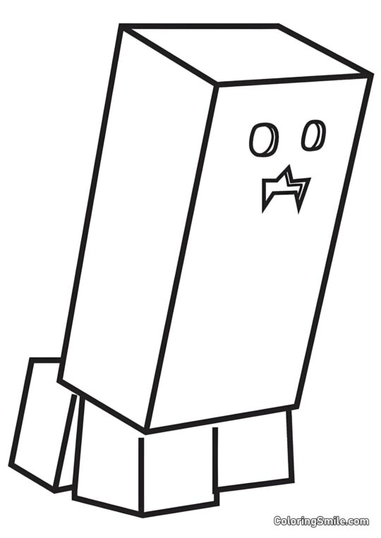 Grøn Creeper - Farvelægningsside