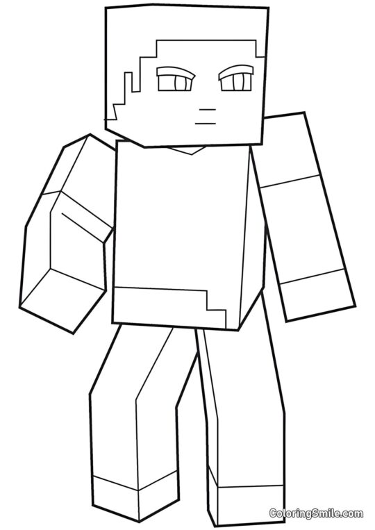 Steve Undersøger Området - Farvelægningsside