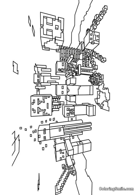 Minecraft Mobs - Farvelægningsside