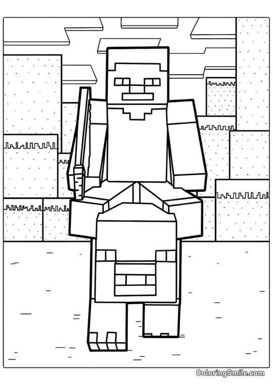 Steve Rider en Gris - Farvelægningsside