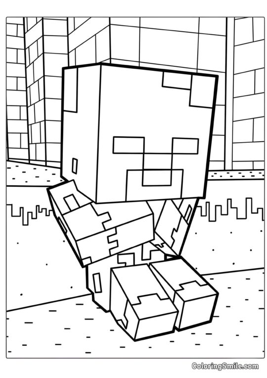 Minecraft Babys Zombie - Farvelægningsside