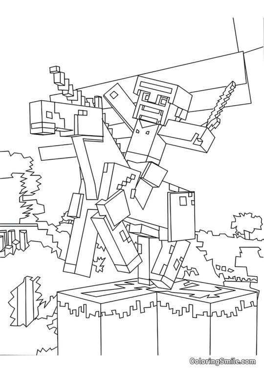 Spiller på Enhjørning - Farvelægningsside