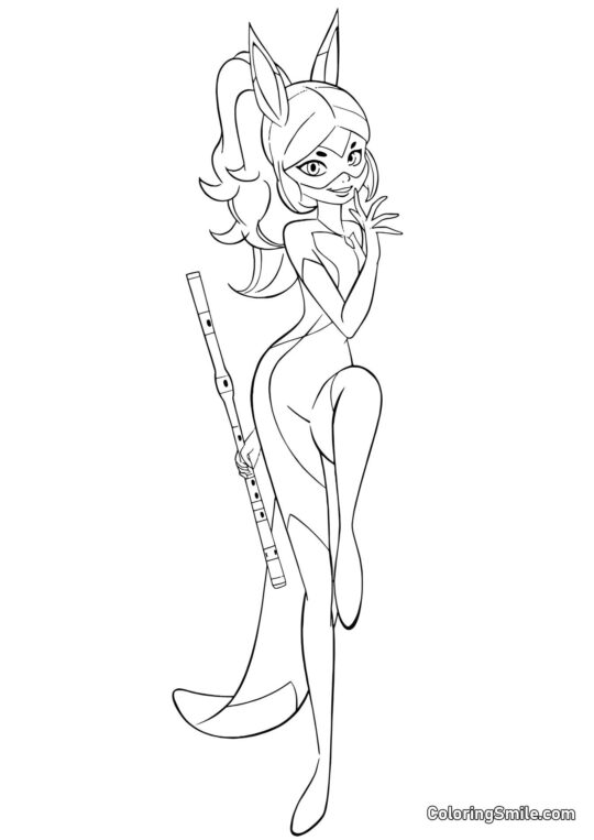 Disegni di Ladybug e Cat Noir da colorare Rena Rouge - Pagina da Colorare