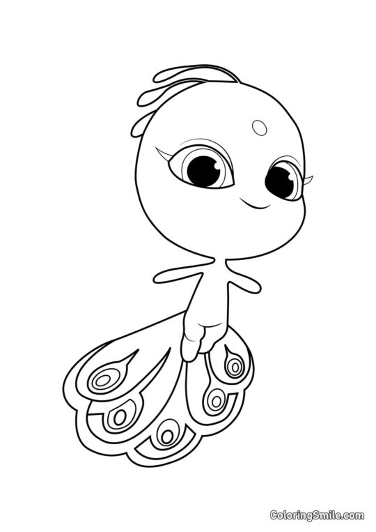 Disegni di Ladybug e Cat Noir da colorare Duusu — Kwami dell’Emozione - Pagina da Colorare