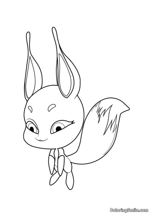 Disegni di Ladybug e Cat Noir da colorare Trixx — Kwami dell’Illusione - Pagina da Colorare