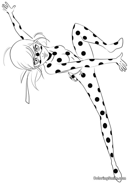 Disegni di Ladybug e Cat Noir da colorare Marinette Dupain-Cheng - Pagina da Colorare