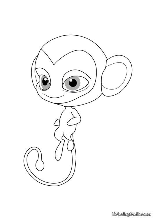 Disegni di Ladybug e Cat Noir da colorare Stompp — Kwami della Determinazione - Pagina da Colorare