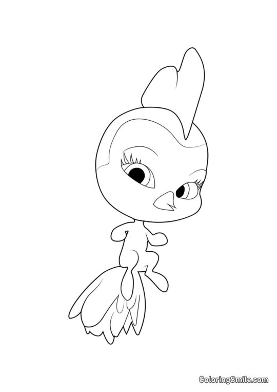 Disegni di Ladybug e Cat Noir da colorare Orikko — Kwami della Pretensione - Pagina da Colorare