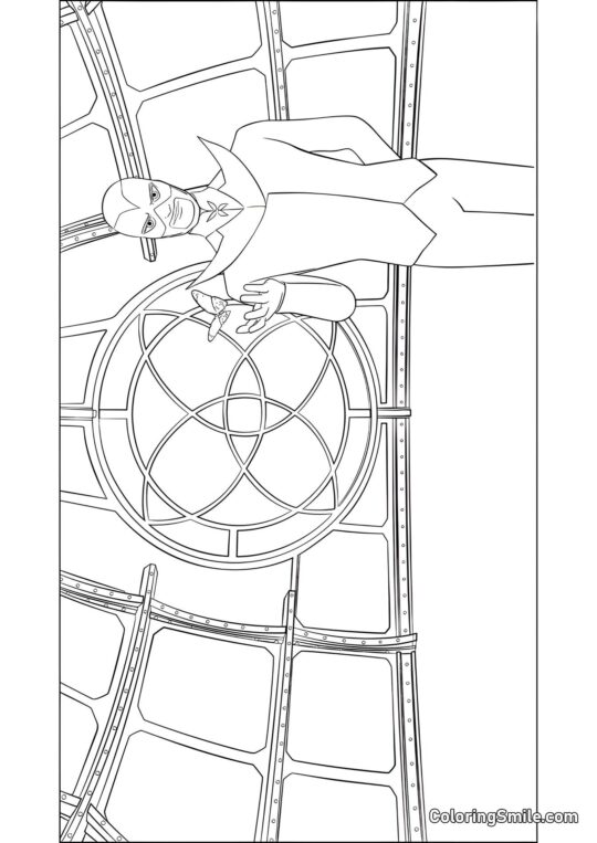 Disegni di Ladybug e Cat Noir da colorare Hawk Moth Che Rilascia un Akuma - Pagina da Colorare