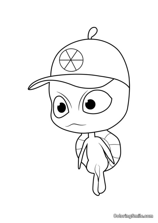 Disegni di Ladybug e Cat Noir da colorare Wayzz — Kwami della Protezione - Pagina da Colorare
