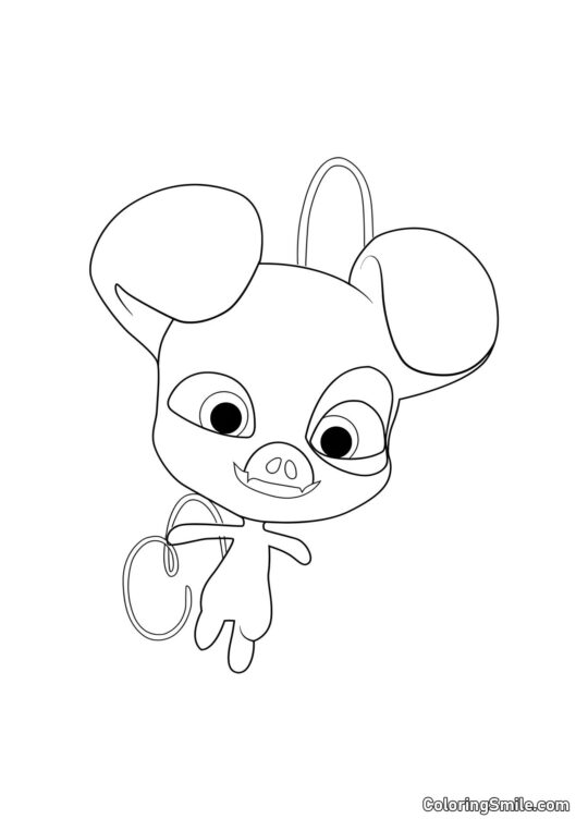 Disegni di Ladybug e Cat Noir da colorare Daizzi — Kwami della Gioia - Pagina da Colorare