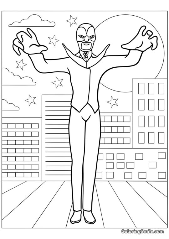 Disegni di Ladybug e Cat Noir da colorare Cattivo Hawk Moth - Pagina da Colorare